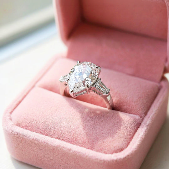 Pear Cut Three-Stone Women Ring | 925 Sterling Silver | PRM7179