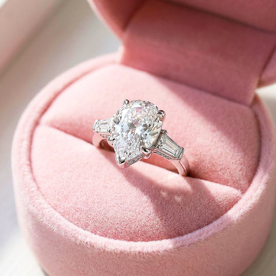 Pear Cut Three-Stone Women Ring | 925 Sterling Silver | PRM7179