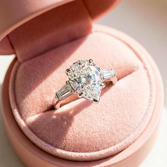 Pear Cut Three-Stone Women Ring | 925 Sterling Silver | PRM7179