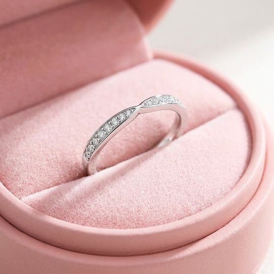 Infinity Moissanite Band Ring | 925 Sterling Silver | PRM7191