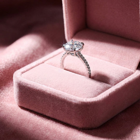 5 Carat Moissanite Engagement Ring | 925 Sterling Silver | PRM7193