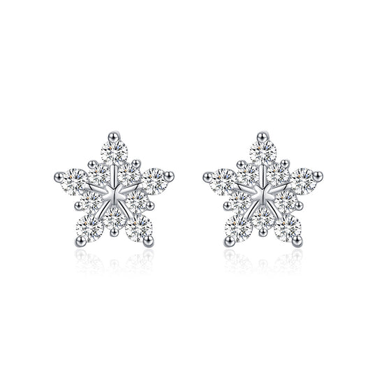 Celestial Starburst Stud Earrings | Moissanite | 925 Sterling Silver | Prm8107 - Earrings | Singapore Jewellery, Wedding Rings &amp; Gifts | Same Day Delivery | Tiara.com.sg