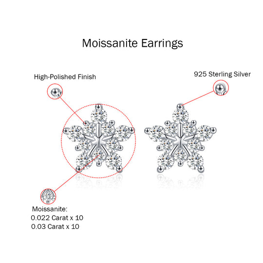 Celestial Starburst Stud Earrings | Moissanite | 925 Sterling Silver | Prm8107 - Earrings | Singapore Jewellery, Wedding Rings &amp; Gifts | Same Day Delivery | Tiara.com.sg