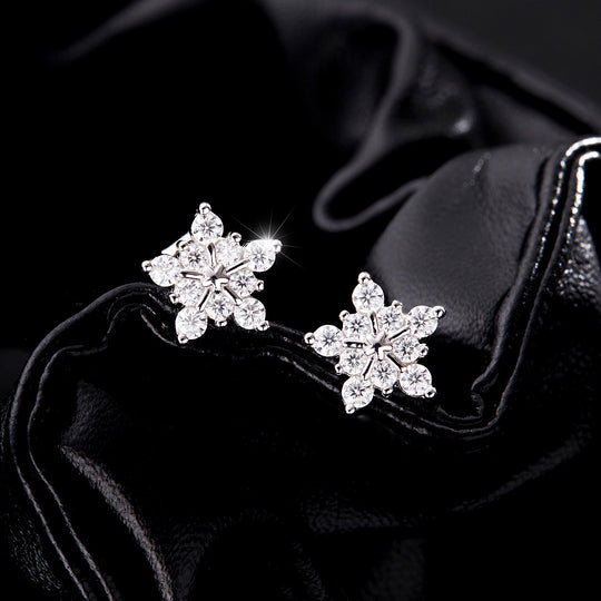 Celestial Starburst Stud Earrings | Moissanite | 925 Sterling Silver | Prm8107 - Earrings | Singapore Jewellery, Wedding Rings &amp; Gifts | Same Day Delivery | Tiara.com.sg
