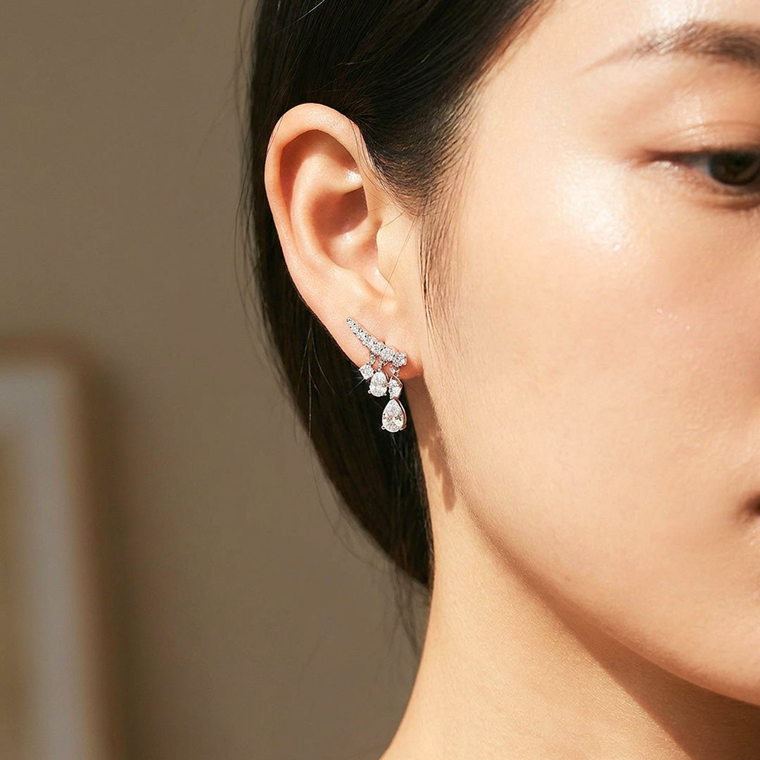 Chandelier Drop Earrings | 925 Sterling Silver | PRM8178