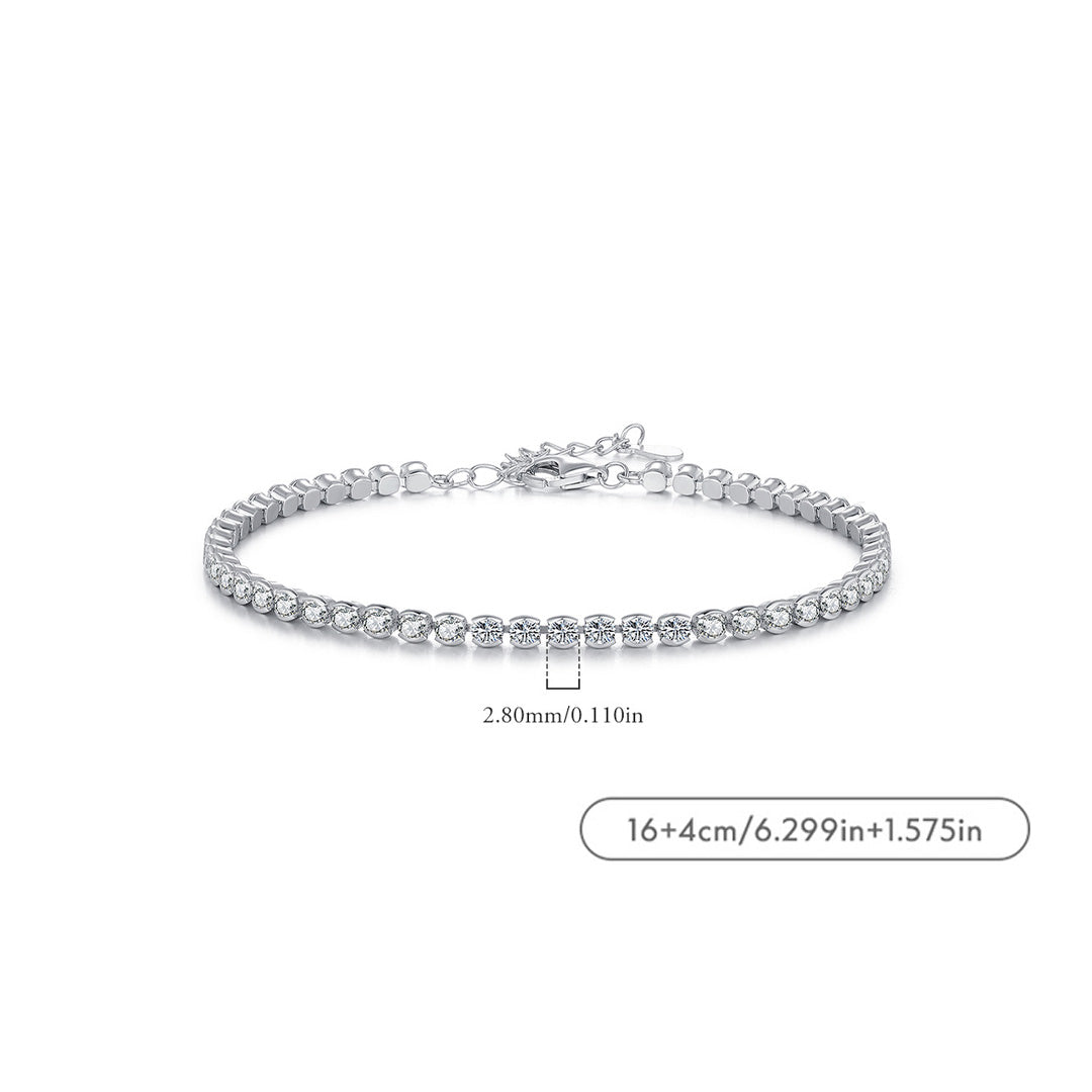 Classic Round Tennis Bracelet | Diamond Simulant | Prm9101 - Bracelets | Singapore Jewellery, Wedding Rings &amp; Gifts | Same Day Delivery | Tiara.com.sg