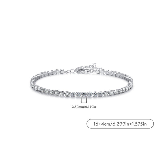 Classic Round Tennis Bracelet | Diamond Simulant | Prm9101 - Bracelets | Singapore Jewellery, Wedding Rings &amp; Gifts | Same Day Delivery | Tiara.com.sg