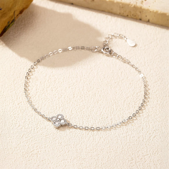 Clover Halo Solitaire Bracelet | Diamond Simulant | Prm9103 - Bracelets | Singapore Jewellery, Wedding Rings &amp; Gifts | Same Day Delivery | Tiara.com.sg