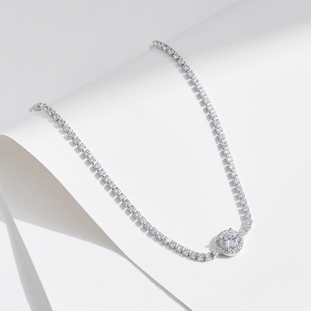 Halo Tennis Link Bracelet | Diamond Simulant | Prm9106 - Bracelets | Singapore Jewellery, Wedding Rings &amp; Gifts | Same Day Delivery | Tiara.com.sg