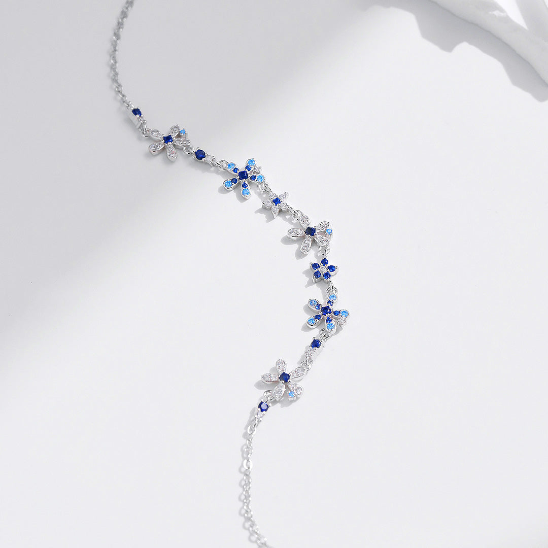 Floral Halo Link Bracelet | Diamond Simulant | Prm9107 - Bracelets | Singapore Jewellery, Wedding Rings &amp; Gifts | Same Day Delivery | Tiara.com.sg