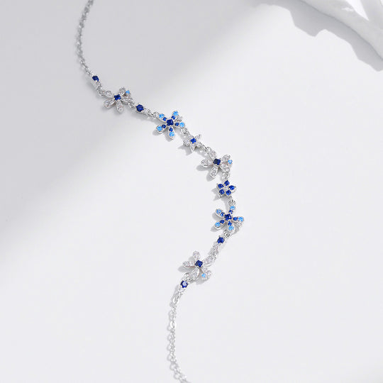 Floral Halo Link Bracelet | Diamond Simulant | Prm9107 - Bracelets | Singapore Jewellery, Wedding Rings &amp; Gifts | Same Day Delivery | Tiara.com.sg