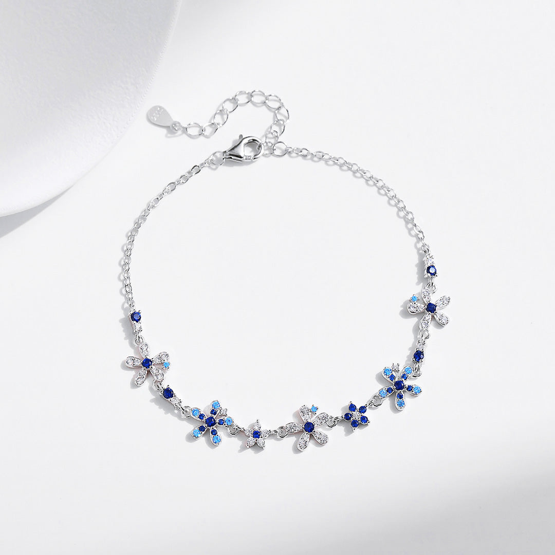 Floral Halo Link Bracelet | Diamond Simulant | Prm9107 - Bracelets | Singapore Jewellery, Wedding Rings &amp; Gifts | Same Day Delivery | Tiara.com.sg