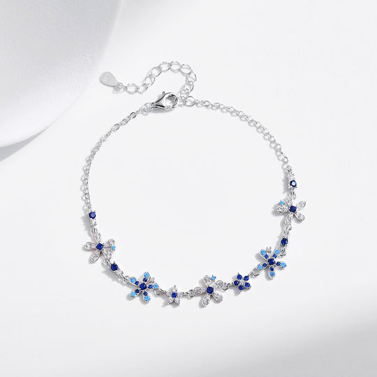 Floral Halo Link Bracelet | Diamond Simulant | Prm9107 - Bracelets | Singapore Jewellery, Wedding Rings &amp; Gifts | Same Day Delivery | Tiara.com.sg