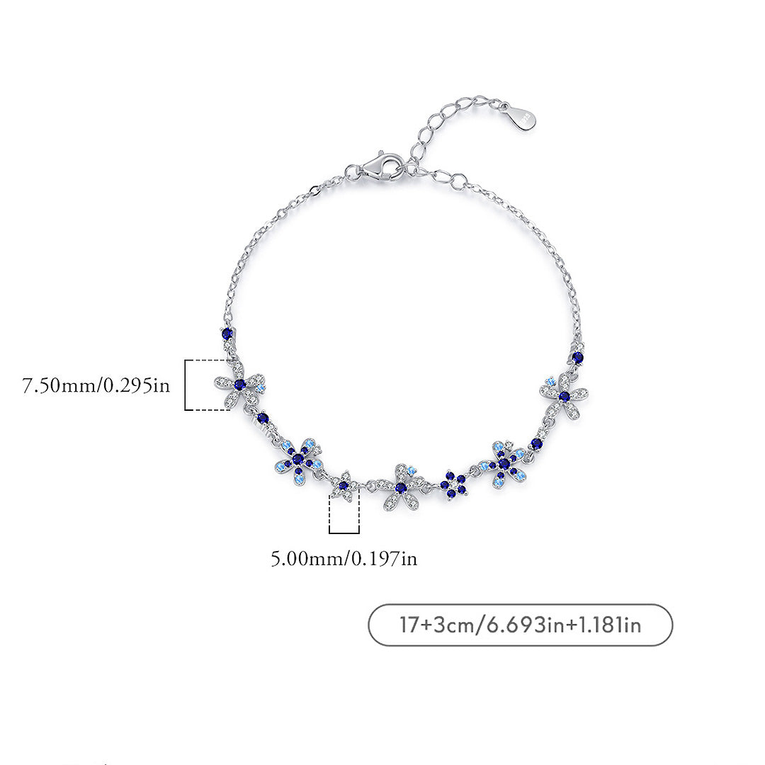 Floral Halo Link Bracelet | Diamond Simulant | Prm9107 - Bracelets | Singapore Jewellery, Wedding Rings &amp; Gifts | Same Day Delivery | Tiara.com.sg