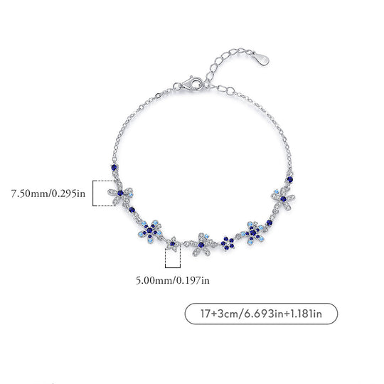 Floral Halo Link Bracelet | Diamond Simulant | Prm9107 - Bracelets | Singapore Jewellery, Wedding Rings &amp; Gifts | Same Day Delivery | Tiara.com.sg