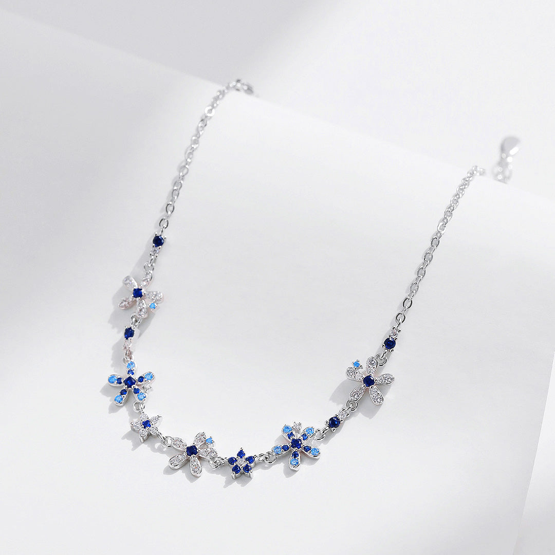 Floral Halo Link Bracelet | Diamond Simulant | Prm9107 - Bracelets | Singapore Jewellery, Wedding Rings &amp; Gifts | Same Day Delivery | Tiara.com.sg