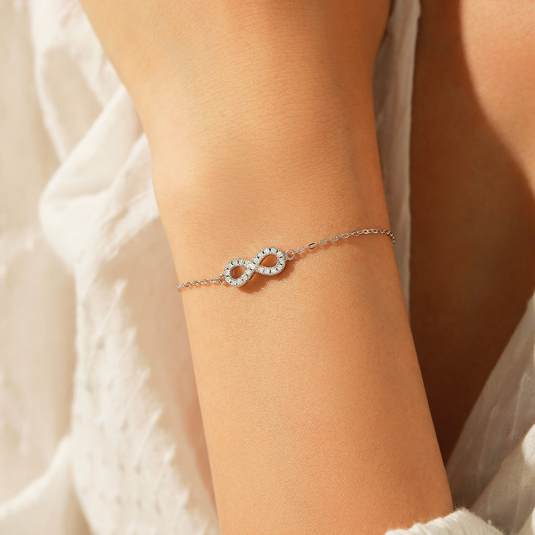 Infinity Pavé Bracelet | Moissanite | Prm9109 - Bracelets | Singapore Jewellery, Wedding Rings & Gifts | Same Day Delivery | Tiara.com.sg