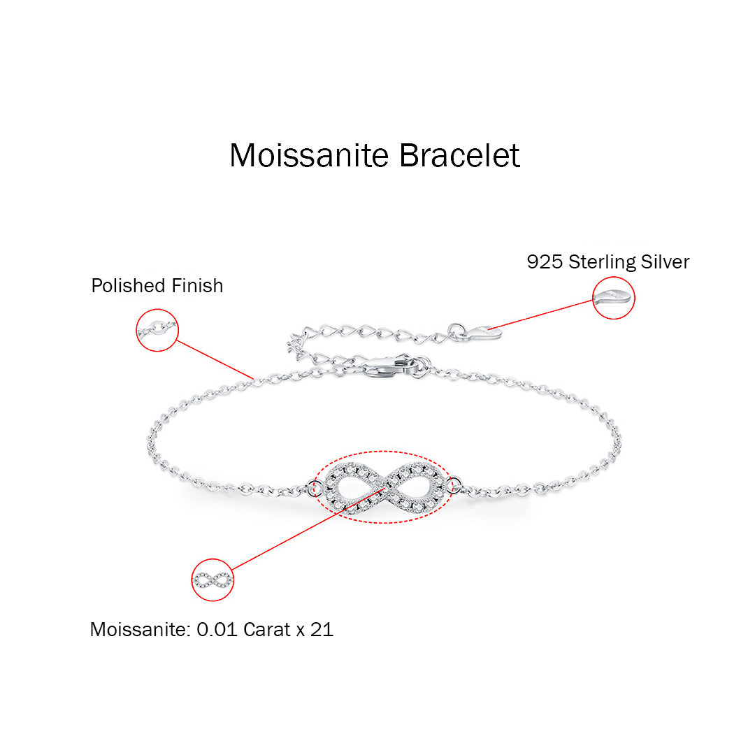 Infinity Pavé Bracelet | Moissanite | Prm9109 - Bracelets | Singapore Jewellery, Wedding Rings &amp; Gifts | Same Day Delivery | Tiara.com.sg