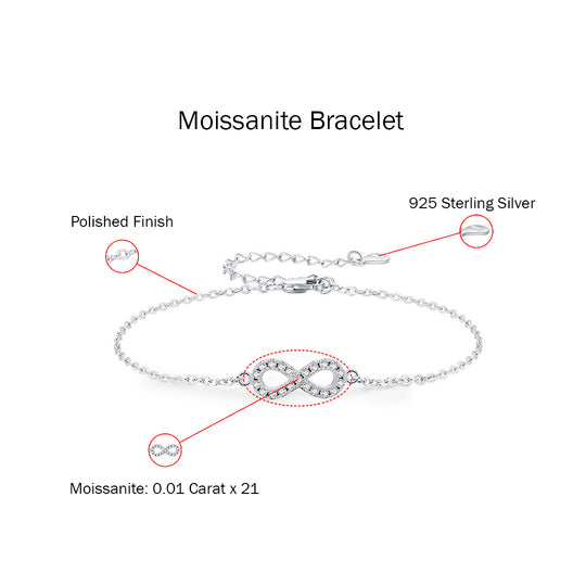 Infinity Pavé Bracelet | Moissanite | Prm9109 - Bracelets | Singapore Jewellery, Wedding Rings &amp; Gifts | Same Day Delivery | Tiara.com.sg