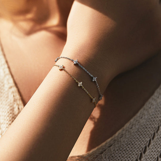 Star Cluster Link Bracelet | Diamond Simulant | Prm9110 - Bracelets | Singapore Jewellery, Wedding Rings &amp; Gifts | Same Day Delivery | Tiara.com.sg