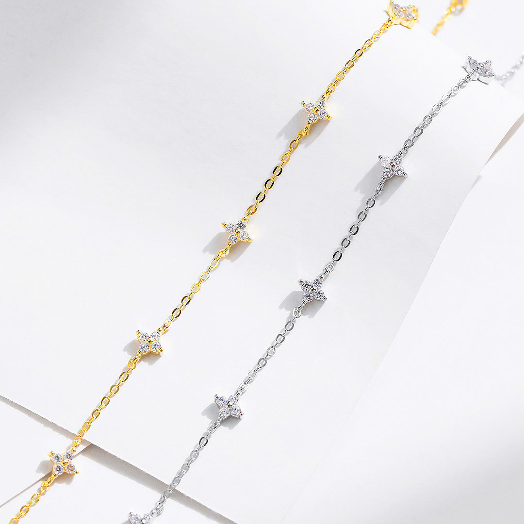 Star Cluster Link Bracelet | Diamond Simulant | Prm9110 - Bracelets | Singapore Jewellery, Wedding Rings &amp; Gifts | Same Day Delivery | Tiara.com.sg