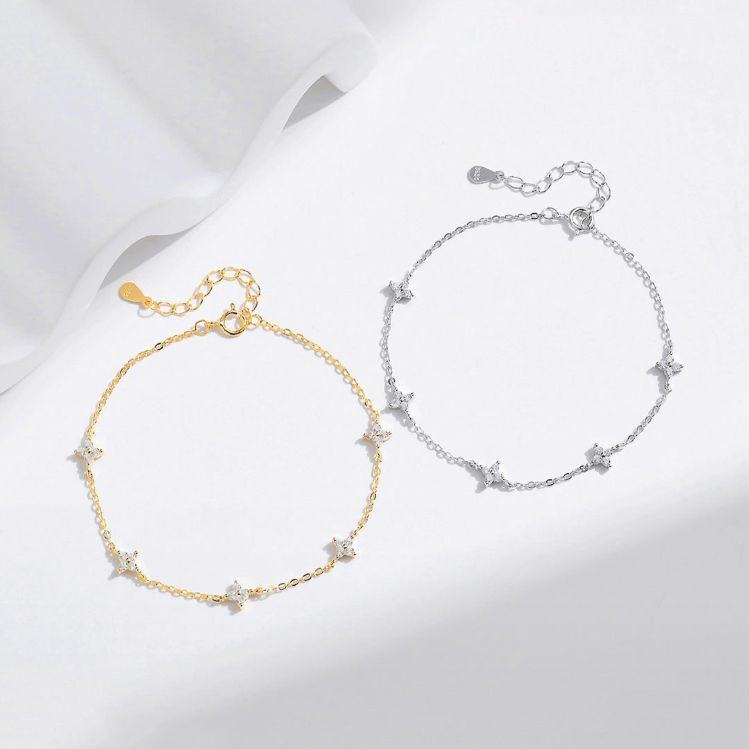 Star Cluster Link Bracelet | Diamond Simulant | Prm9110 - Bracelets | Singapore Jewellery, Wedding Rings &amp; Gifts | Same Day Delivery | Tiara.com.sg