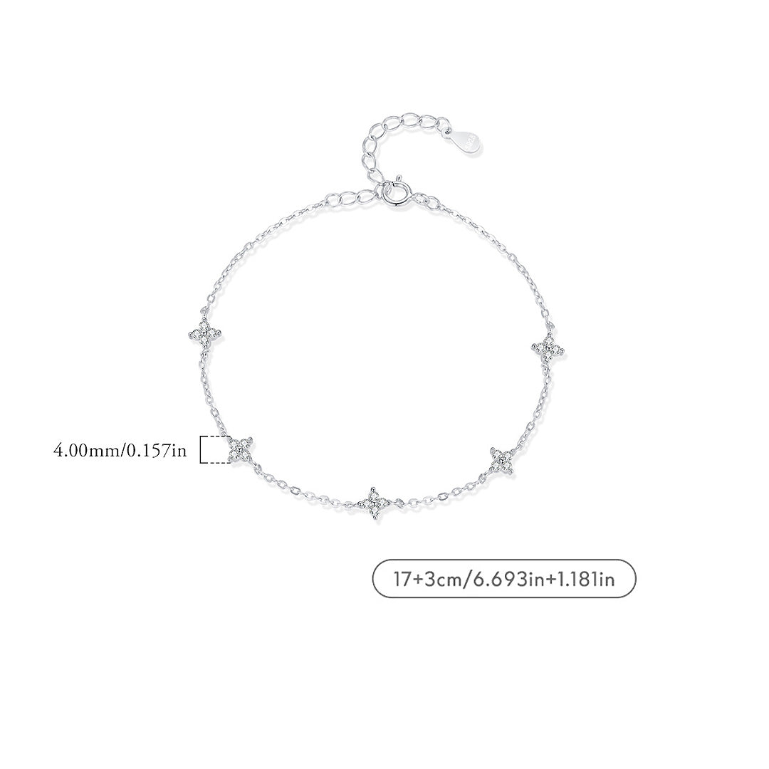 Star Cluster Link Bracelet | Diamond Simulant | Prm9110 - Bracelets | Singapore Jewellery, Wedding Rings &amp; Gifts | Same Day Delivery | Tiara.com.sg