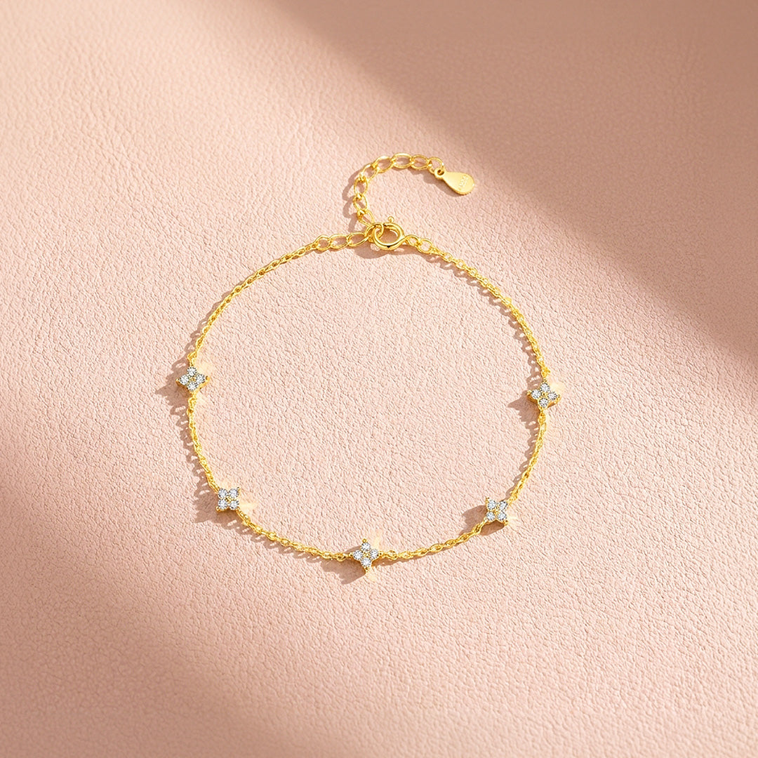 Star Cluster Link Bracelet | Diamond Simulant | Prm9110