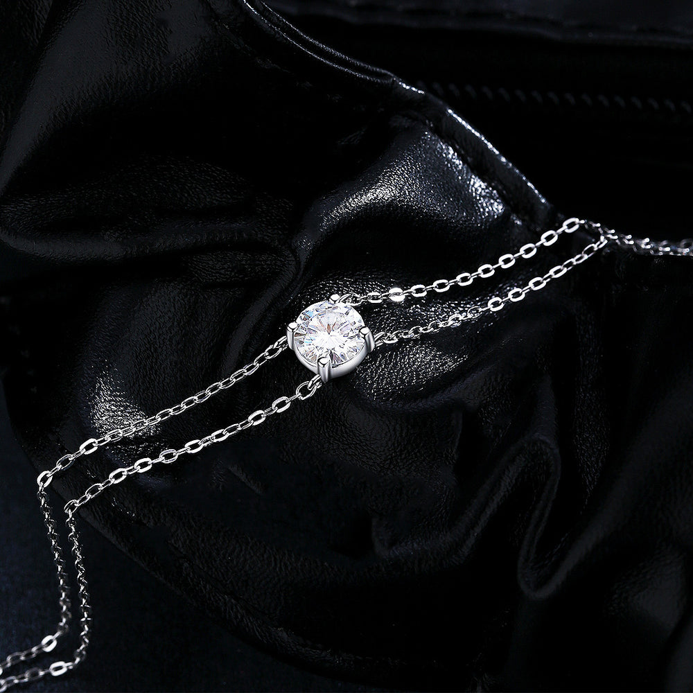 Moissanite Double-Strand Solitaire Bracelet | Prm9116 - Bracelets | Singapore Jewellery, Wedding Rings & Gifts | Same Day Delivery | Tiara.com.sg