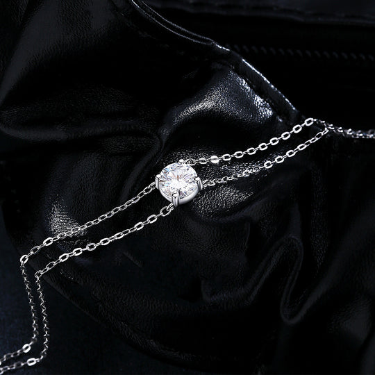 Moissanite Double-Strand Solitaire Bracelet | Prm9116 - Bracelets | Singapore Jewellery, Wedding Rings &amp; Gifts | Same Day Delivery | Tiara.com.sg