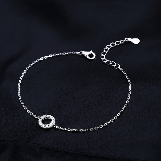 Moissanite Halo Circle Link Bracelet | Prm9117 - Bracelets | Singapore Jewellery, Wedding Rings &amp; Gifts | Same Day Delivery | Tiara.com.sg