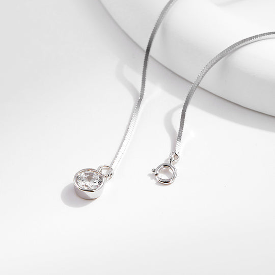Bezel Snake Chain Solitaire Bracelet | Diamond Simulant | Prm9119 - Bracelets | Singapore Jewellery, Wedding Rings &amp; Gifts | Same Day Delivery | Tiara.com.sg