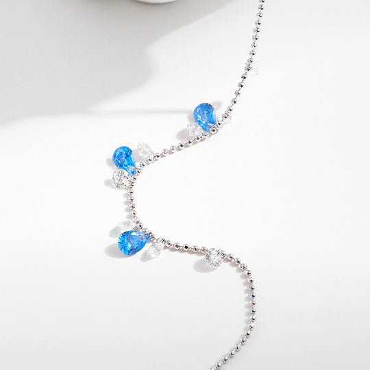 Turquoise Heart Solitaire Bracelet | Diamond Simulant | Prm9128 - Bracelets | Singapore Jewellery, Wedding Rings &amp; Gifts | Same Day Delivery | Tiara.com.sg