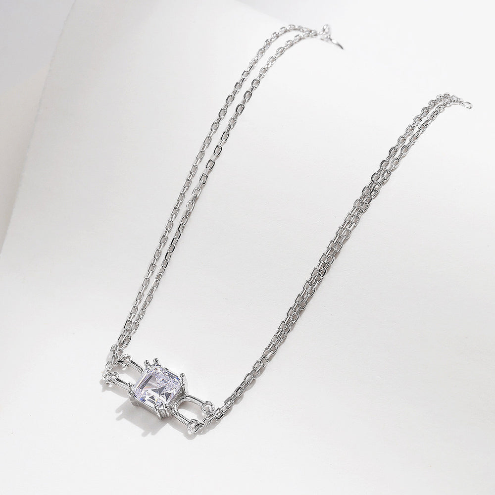 Princess Cut Double-Strand Bracelet | Diamond Simulant | Prm9125 - Bracelets | Singapore Jewellery, Wedding Rings & Gifts | Same Day Delivery | Tiara.com.sg