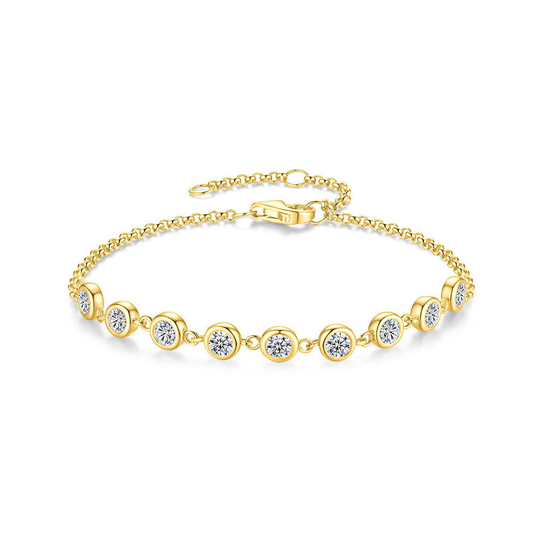 Bezel Moissanite Link Bracelet | Prm9131 - Bracelets | Singapore Jewellery, Wedding Rings &amp; Gifts | Same Day Delivery | Tiara.com.sg