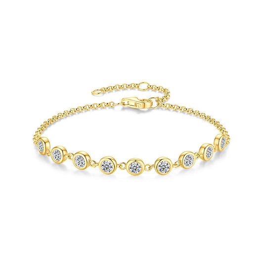 Bezel Moissanite Link Bracelet | Prm9131 - Bracelets | Singapore Jewellery, Wedding Rings &amp; Gifts | Same Day Delivery | Tiara.com.sg