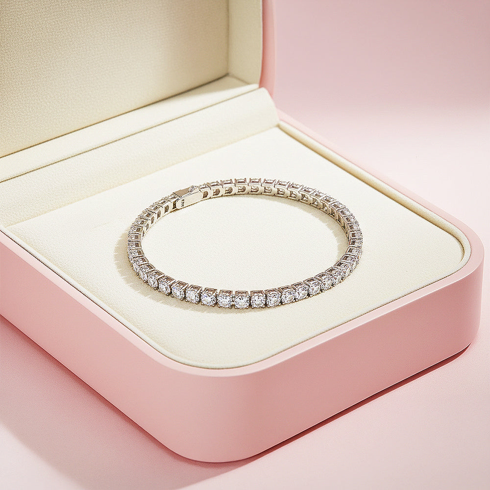 Square Tennis Bracelet | Moissanite | Prm9145 - Bracelets | Singapore Jewellery, Wedding Rings & Gifts | Same Day Delivery | Tiara.com.sg