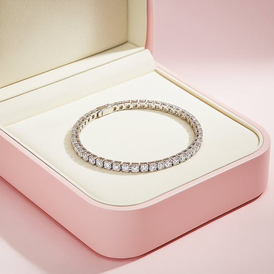 Square Tennis Bracelet | Moissanite | Prm9145 - Bracelets | Singapore Jewellery, Wedding Rings &amp; Gifts | Same Day Delivery | Tiara.com.sg