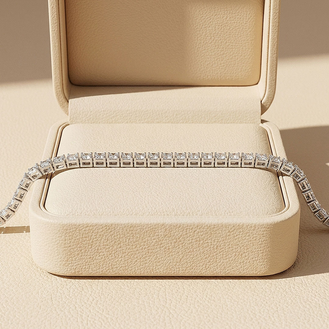 Square Tennis Bracelet | Moissanite | Prm9145