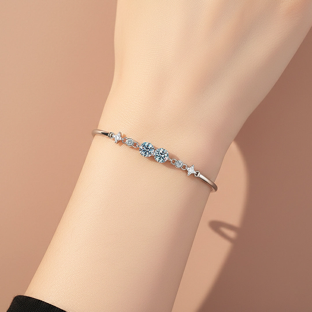 Celestial Bezel Bangle Bracelet | Moissanite | Prm9152 - Bracelets | Singapore Jewellery, Wedding Rings &amp; Gifts | Same Day Delivery | Tiara.com.sg