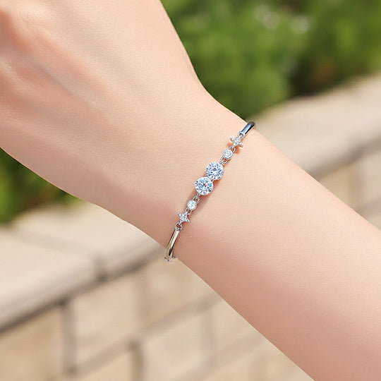 Celestial Bezel Bangle Bracelet | Moissanite | Prm9152 - Bracelets | Singapore Jewellery, Wedding Rings &amp; Gifts | Same Day Delivery | Tiara.com.sg