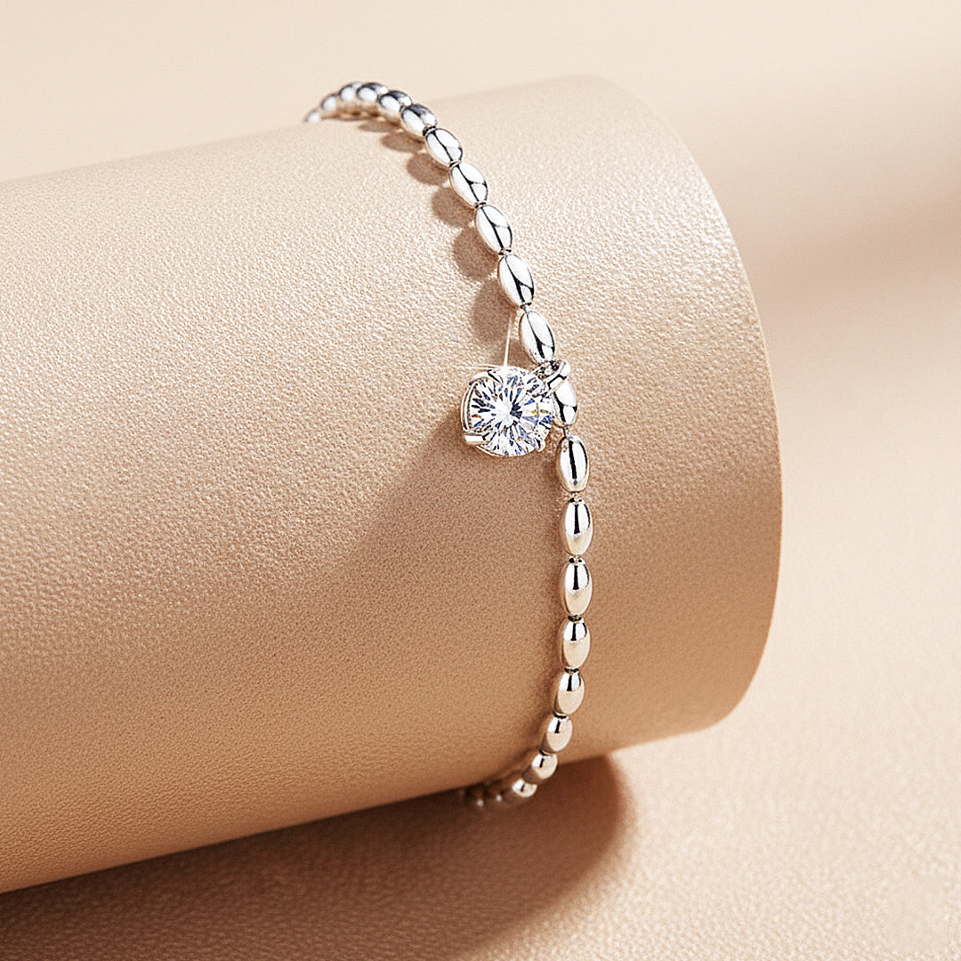 Oval Bead Bracelet | Moissanite | Prm9156 - Bracelets | Singapore Jewellery, Wedding Rings &amp; Gifts | Same Day Delivery | Tiara.com.sg