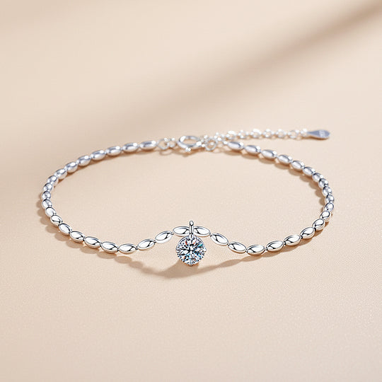 Oval Bead Bracelet | Moissanite | Prm9156 - Bracelets | Singapore Jewellery, Wedding Rings &amp; Gifts | Same Day Delivery | Tiara.com.sg