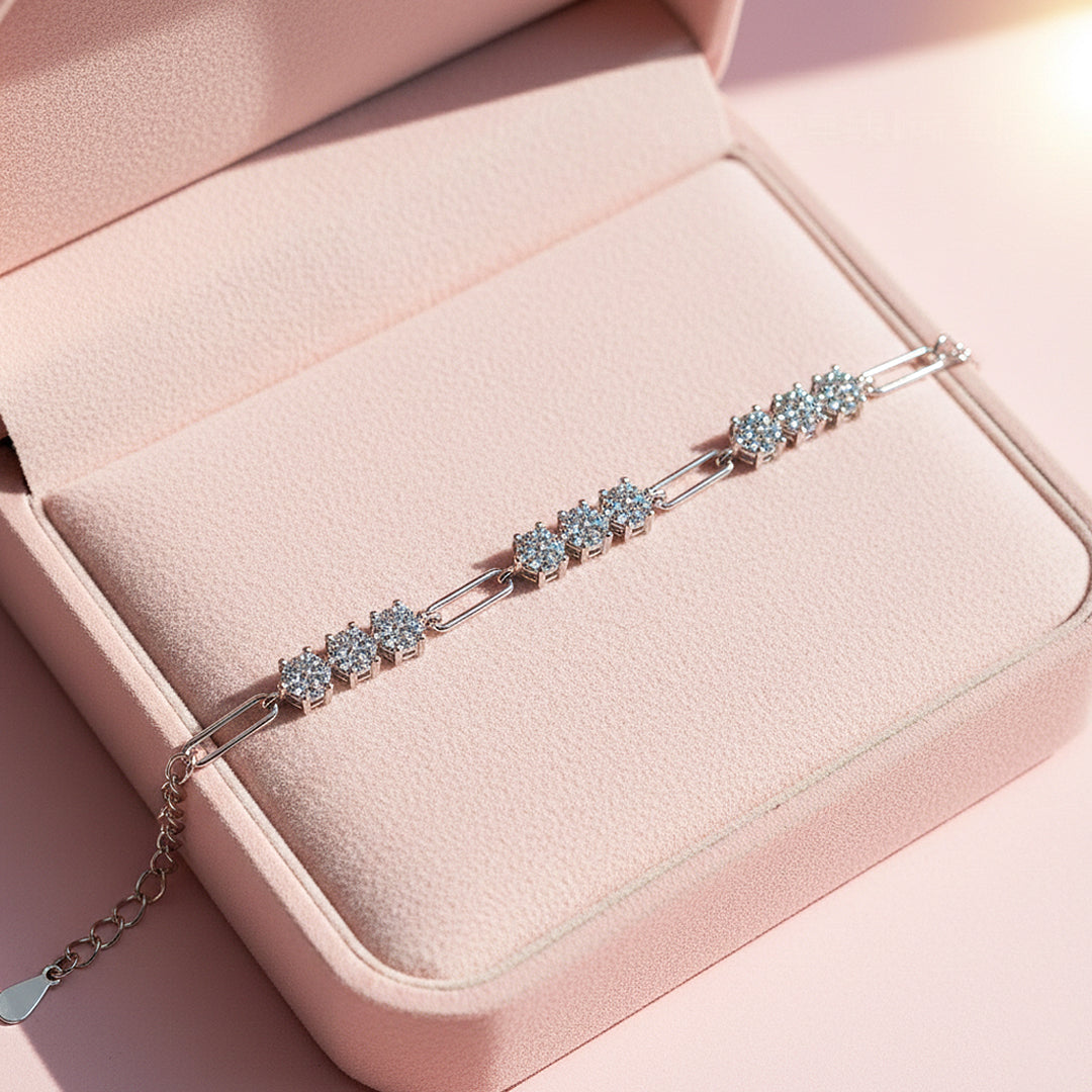Paperclip Tennis Bracelet | Moissanite | Prm9161 - Bracelets | Singapore Jewellery, Wedding Rings &amp; Gifts | Same Day Delivery | Tiara.com.sg