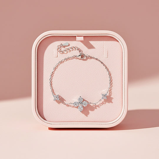 Floral Marquise Link Bracelet | Moissanite | Prm9162 - Bracelets | Singapore Jewellery, Wedding Rings &amp; Gifts | Same Day Delivery | Tiara.com.sg