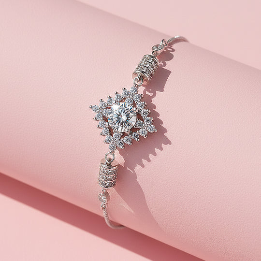 Rhombus Halo Slider Bracelet | Moissanite | Prm9164 - Bracelets | Singapore Jewellery, Wedding Rings &amp; Gifts | Same Day Delivery | Tiara.com.sg