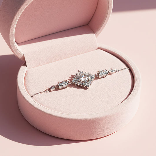 Rhombus Halo Slider Bracelet | Moissanite | Prm9164 - Bracelets | Singapore Jewellery, Wedding Rings &amp; Gifts | Same Day Delivery | Tiara.com.sg