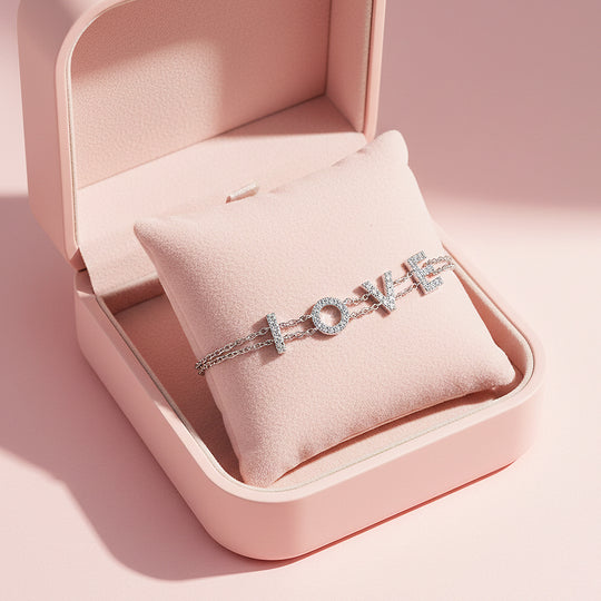 LOVE Double-Layer Bracelet | Moissanite | Prm9167 - Bracelets | Singapore Jewellery, Wedding Rings &amp; Gifts | Same Day Delivery | Tiara.com.sg
