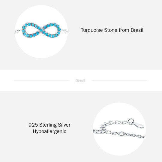 Turquoise Pavé Infinity Bracelet | Diamond Simulant | Prm9102 - Bracelets | Singapore Jewellery, Wedding Rings &amp; Gifts | Same Day Delivery | Tiara.com.sg