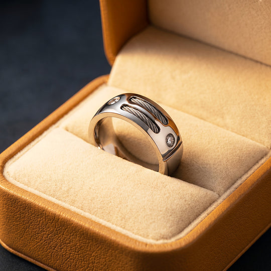 Industrial Cable Inlay Ring | Men&